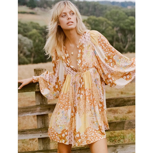 Spell Patchwork Mini Dress